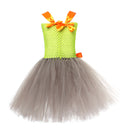 Kids Girls Fox Nick Wilde Cosplay Costume Crocheted Tutu Dress Ears Headband - AwwwCos