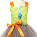 Kids Girls Fox Nick Wilde Cosplay Costume Crocheted Tutu Dress Ears Headband - AwwwCos