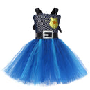 Kids Girls Rabbit Judy Cosplay Costume Crocheted Tutu Dress Ears Headband