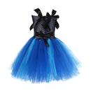 Kids Girls Rabbit Judy Cosplay Costume Crocheted Tutu Dress Ears Headband