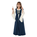 Kids Girls Retro A Line Medieval Princess Cosplay Costume Maxi Fairy Dress