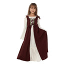 Kids Girls Retro A Line Medieval Princess Cosplay Costume Maxi Fairy Dress