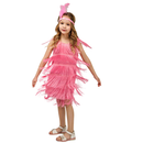 Kids Girls Retro Latin Dance Tassel Skirt Stage Performance Costume - AwwwCos