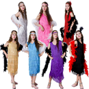 Kids Girls Retro Latin Dance Tassel Skirt Stage Performance Costume - AwwwCos