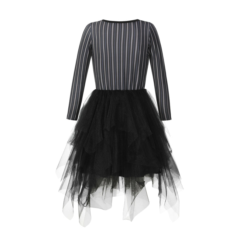 Kids Girls Wicked Cosplay Costume Glinda Pink Dress Elphaba Black Gown - AwwwCos