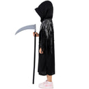 Kids Grim Nightmare Death Reaper Cosplay Costume Black Dress - AwwwCos