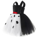 Kids Halloween Party Black White Girls Art Cosplay Costume Puffy Dress Tutu Skirt - AwwwCos