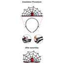 Kids Halloween Spider Witch Devil Crochet Top Puffy Tulle Dress - AwwwCos