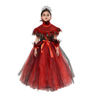 Kids Halloween Spider Witch Devil Crochet Top Puffy Tulle Dress - AwwwCos