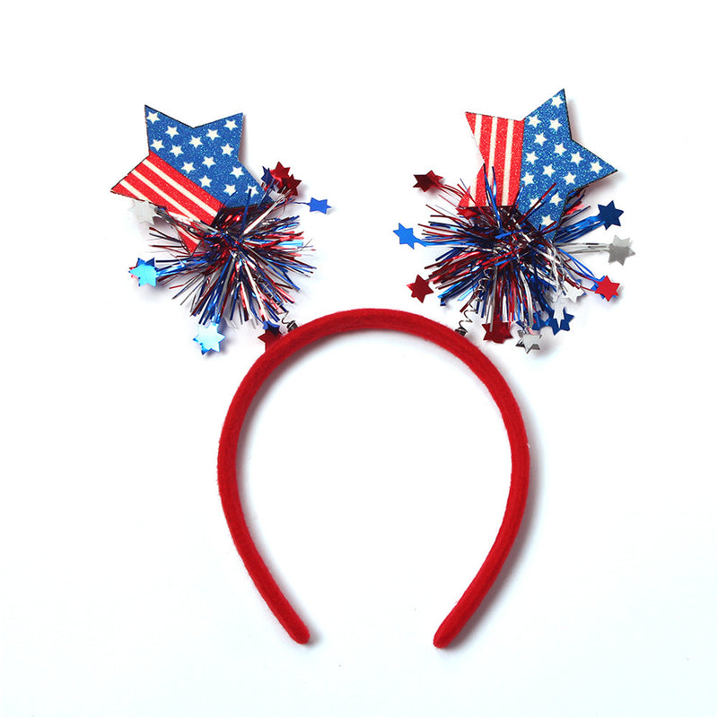 Kids Independence Day Patriotic Cosplay Crochet Dress Headband