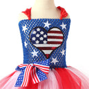 Kids Independence Day Patriotic Cosplay Crochet Dress Pink Skirt - AwwwCos