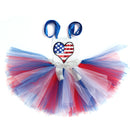 Kids Independence Day Patriotic Cosplay Crochet Dress Tulle Skirt - AwwwCos
