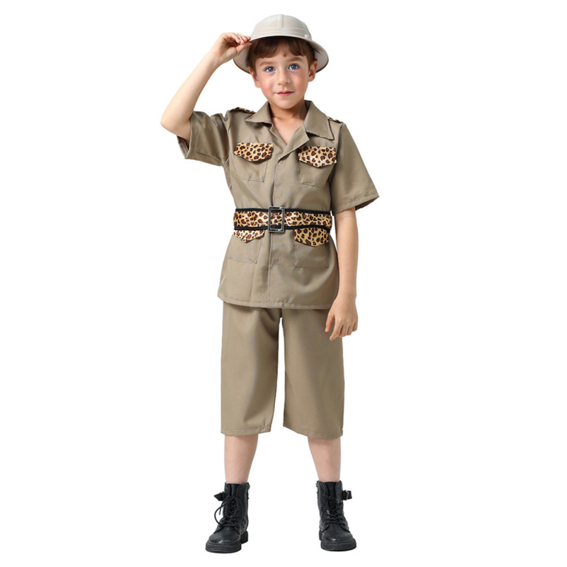 Kids Jungle Explorer Wildlife Rangers Professional Cosplay Costume