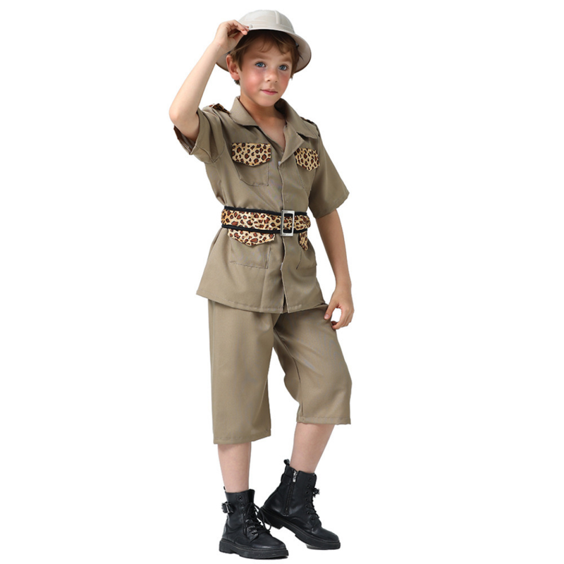 Kids Jungle Explorer Wildlife Rangers Professional Cosplay Costume