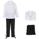 Kids Medieval Pirate Cosplay Costume Shirt Ankle Pants Scottish Top Trouser