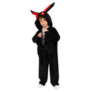 Kids Mothman Halloween Cosplay Costume Sleepwear Black Hooded Cloak - AwwwCos