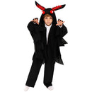 Kids Mothman Halloween Cosplay Costume Sleepwear Black Hooded Cloak - AwwwCos