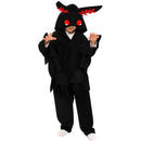 Kids Mothman Halloween Cosplay Costume Sleepwear Black Hooded Cloak - AwwwCos