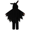 Kids Mothman Halloween Cosplay Costume Sleepwear Black Hooded Cloak - AwwwCos