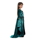 Kids Retro A Line Medieval Princess Cosplay Costume Halloween Velvet Dress