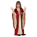 Kids Retro A Line Medieval Princess Cosplay Costume Halloween Velvet Dress