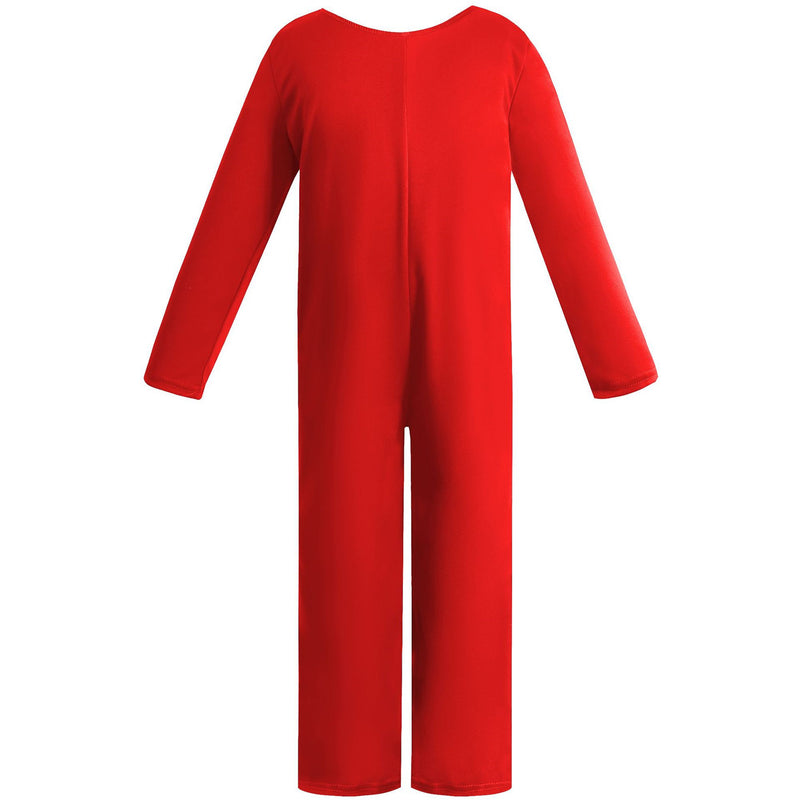 Kids Christmas Gift Box Cosplay Costume Printed Vest Red Jumpsuit