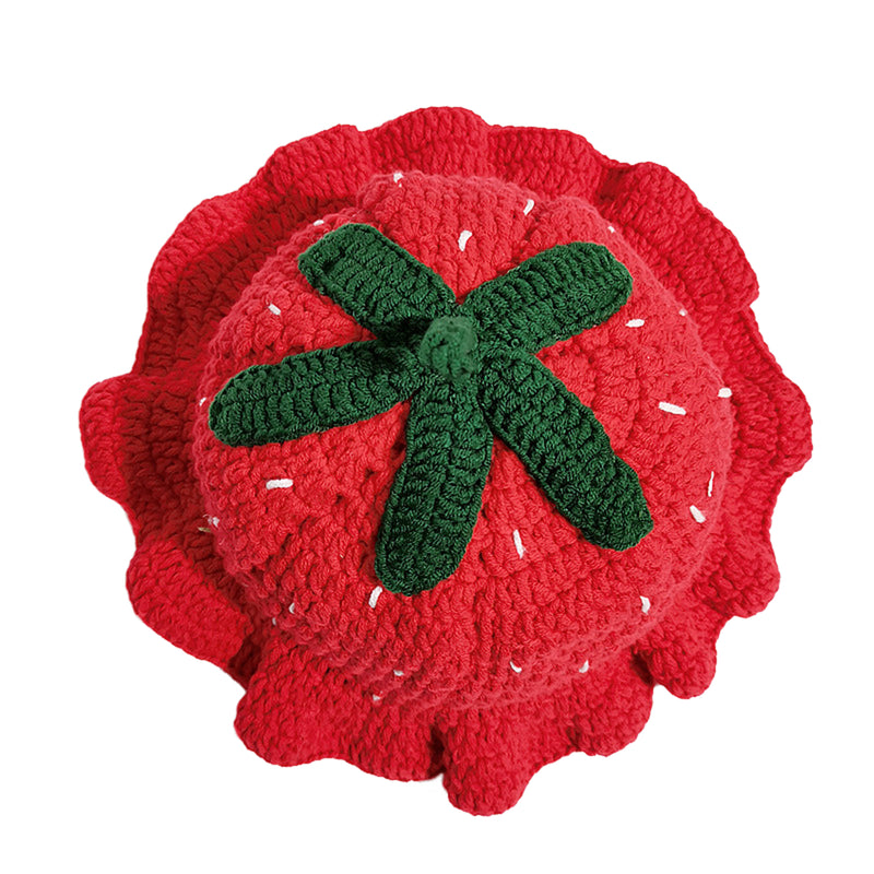 Knitted Crochet Hat Fruits Strawberries Oranges Handmade Cosplay Accessory - AwwwCos