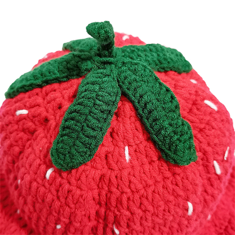 Knitted Crochet Hat Fruits Strawberries Oranges Handmade Cosplay Accessory - AwwwCos