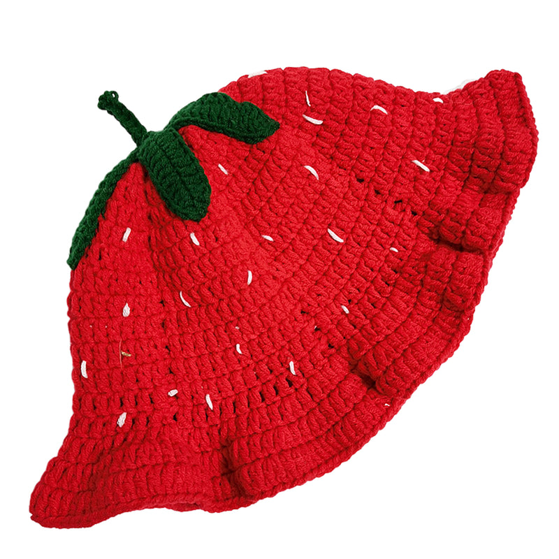 Knitted Crochet Hat Fruits Strawberries Oranges Handmade Cosplay Accessory - AwwwCos