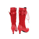 Lace Up Medieval Victorian Boots Cosplay Mid-Calf Boot with Ruffles - AwwwCos