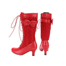 Lace Up Medieval Victorian Boots Cosplay Mid-Calf Boot with Ruffles - AwwwCos