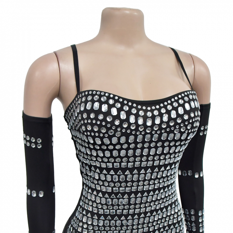 Large Rhinestone Sequin Party Dress for Women Sexy Cocktail Night Out - AwwwCos