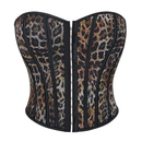 Leopard Print Single-breasted Corset Bracket Push-up Palace Bustier - AwwwCos