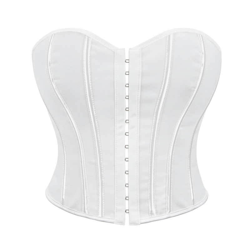Leopard Print Single-breasted Corset Bracket Push-up Palace Bustier