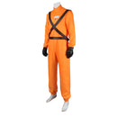 Lethal Company Staff Cosplay Costume Male Orange Jumpsuit Employee Uniform