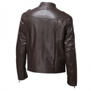 Lightweight Stand Collar Zipper Coat Motorcycle Faux Leather Short Jacket