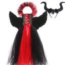 Little Devil Girl Dress Tutu Gothic Vampire Princess Costume Wing - AwwwCos