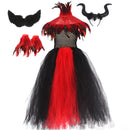 Little Witch Devil Handmade Knitted Dress Tutu Costume Wing - AwwwCos