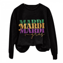 Long Sleeve Pullover Carnival Party Comfy Cute T-shirts Mardi Gras Sweatshirt - AwwwCos