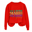 Long Sleeve Pullover Carnival Party Comfy Cute T-shirts Mardi Gras Sweatshirt - AwwwCos