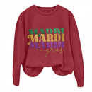 Long Sleeve Pullover Carnival Party Comfy Cute T-shirts Mardi Gras Sweatshirt - AwwwCos