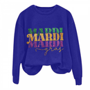 Long Sleeve Pullover Carnival Party Comfy Cute T-shirts Mardi Gras Sweatshirt - AwwwCos