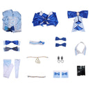 LoveLive! Kotori Minami's Performance Cosplay Costume Blue High Low Dress Socks