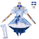 LoveLive! Kotori Minami's Performance Cosplay Costume Blue High Low Dress Socks