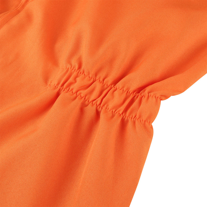 Luigi Cosplay Costume Prison Clothes Orange Jumpsuit