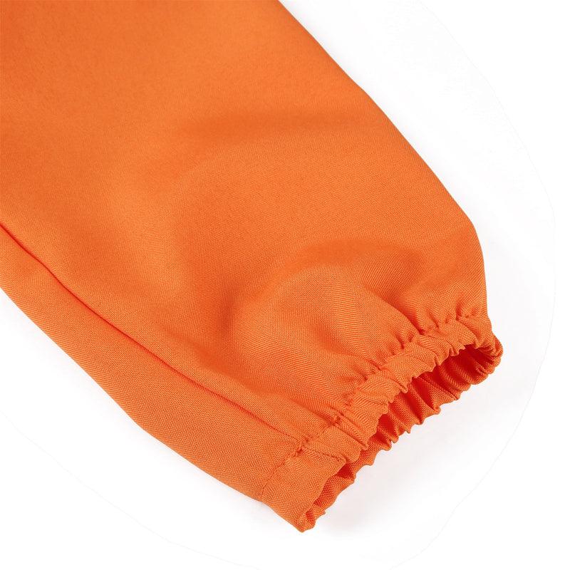 Luigi Cosplay Costume Prison Clothes Orange Jumpsuit