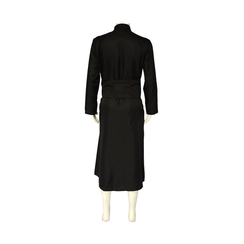 Male Clergy Cosplay Black Robe Priest Monk Wizard Exorcist Costume - AwwwCos
