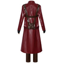 Male Game Dante Cosplay Costume Faux Leather Burgundy Trench - AwwwCos