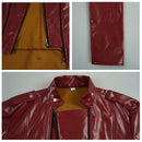 Male Game Dante Cosplay Costume Faux Leather Burgundy Trench - AwwwCos