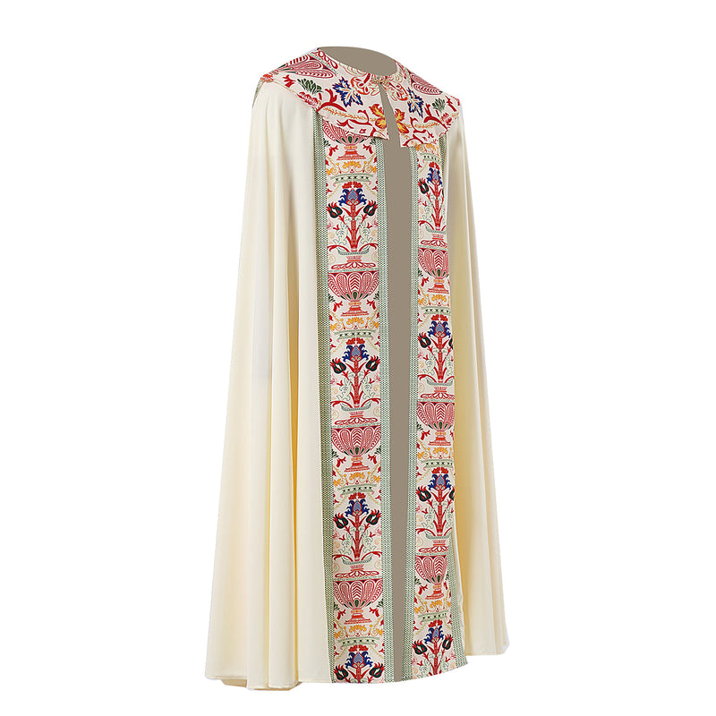 Male Medieval Cosplay Church Clergy Cloak Adult Long Cape Luxurious Robe - AwwwCos